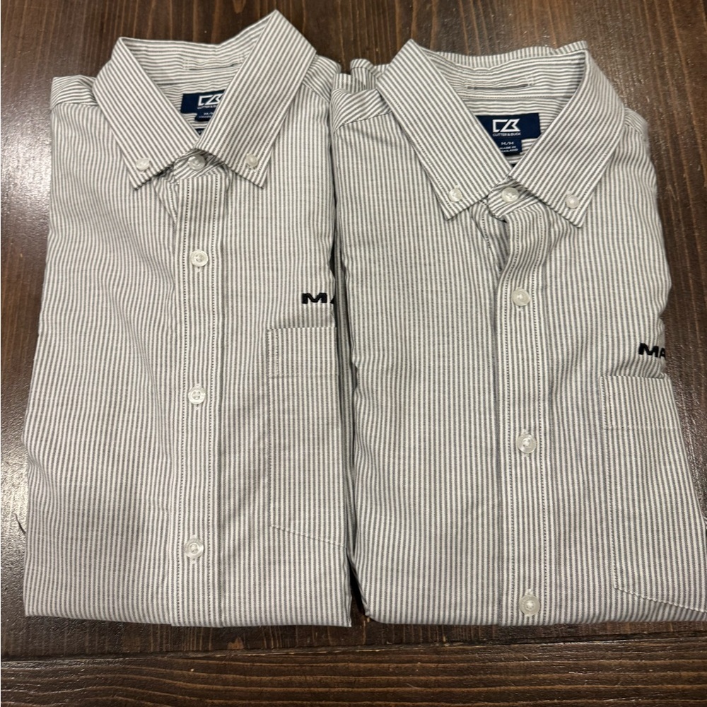 Pair of Mack Trucks Cutter & Buck Oxford Button Up Dress Shirt